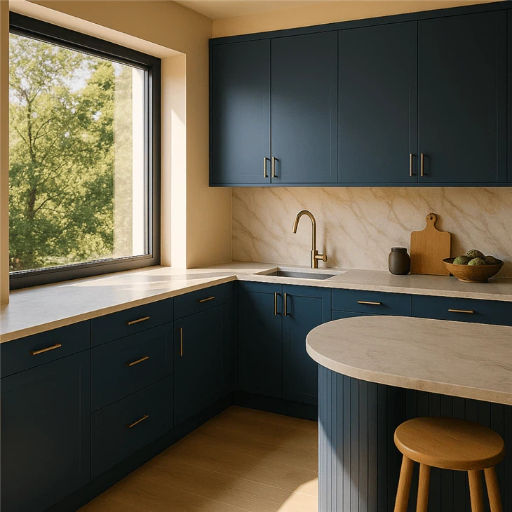 Blue Lacquer Kitchen Cabinets suppliers