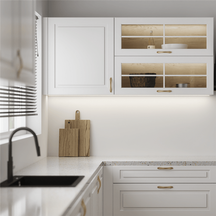 White Wood Grain Kitchen Cabinets manufacturers